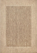 Nuloom Asha Light Brown/Ivory, Striped Border, Soft and Cozy, High Traffic - Image 2