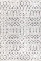 JONATHAN Y Boho Vintage Diamond Cream/Gray Indoor Area Rug 9X12 ft, Moroccan - Image 2