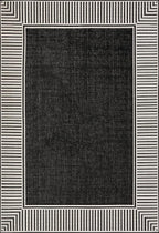 Nuloom Asha Black/Ivory, Striped Border, Soft and Cozy, High Traffic, Stain - Image 2
