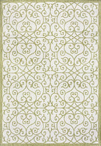 JONATHAN Y Vintage Filigree Indoor Outdoor Area Rug 3X5 Green/Cream, Madrid - Image 8