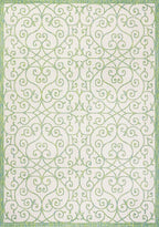 JONATHAN Y Vintage Filigree Indoor Outdoor Area Rug 9X12 Cream/Green, Madrid - Image 9