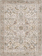 Washable 6x8 Floral Area Rug for Living Room, Boho Farmhouse Dining Room Rug - Image 7