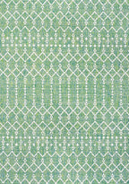 JONATHAN Y Moroccan Geometric Indoor Outdoor Area Rug 4X6 Green/Cream, Ourika - Image 9