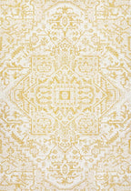 JONATHAN Y Boho Medallion Indoor Outdoor Area Rug 5X8 Cream/Yellow, Estrella - Image 9