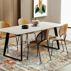 CHAMPLANT Area Rug 6'x9' Washable Vintage Traditional Distressed Thin Retro - Image 3