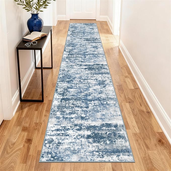 Runners for Hallways Ultra Non-Slip 2x10 Long Runner Rugs Washable Abstract by TTelephant