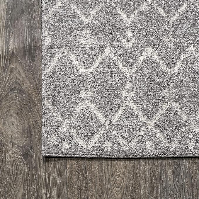 JONATHAN Y Boho Vintage Diamond Gray/Ivory Runner Rug 2X8 ft, Moroccan Hype - Image 5