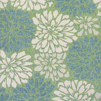 JONATHAN Y Floral Textured Weave Indoor Outdoor Square Area Rug 4X4 Cream/Green - Image 8
