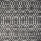 JONATHAN Y Moroccan Geometric Indoor Outdoor Square Area Rug 8X8 Black/Gray - Image 8