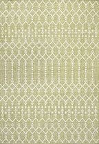 JONATHAN Y Moroccan Geometric Indoor Outdoor Area Rug 5X8 Light Green/Cream - Image 9
