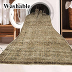 CHAMPLANT Area Rug 6x9 Washable Rug Dark Brown Vintage Traditional Distressed - Image 3