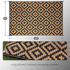 SAND MINE Reversible Mats, Plastic Straw Rug, Modern Area Rug, Large Floor Mat - Image 2