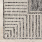 Nuloom Asha Grey/Ivory, Striped Border, Soft and Cozy, High Traffic, Easy Clean - Image 4