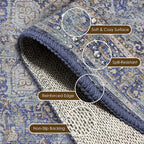 Washable Area Rug 8' x 10' Vintage Traditional Persian Mat - Image 6