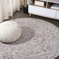 JONATHAN Y Boho Medallion Indoor Outdoor Round Area Rug 3 Ft Red/Taupe by JONATHANY