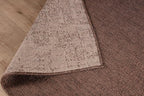 CAMILSON Indoor and Outdoor Runner Rug Brown Solid Boho Woven Design - Image 7