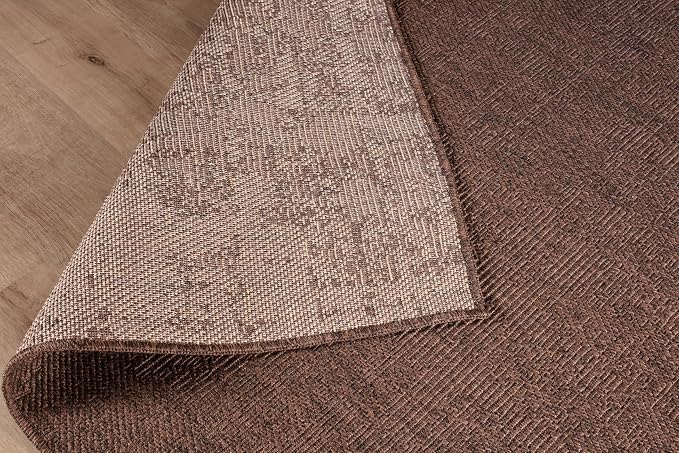 CAMILSON Easy Jute Rug 8x10, Indoor Outdoor Brown Color Fiber Area Rugs - Image 7