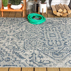 JONATHAN Y Boho Medallion Indoor Outdoor Area Rug 3X5 Navy/Gray, Estrella - Image 10