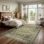 Large Boho Area Rugs 8x10 for Living Room, Low Pile Stain Resistant Neutral - Image 2