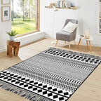 IOHOUZE Black Boho Area Rug by iOhouze