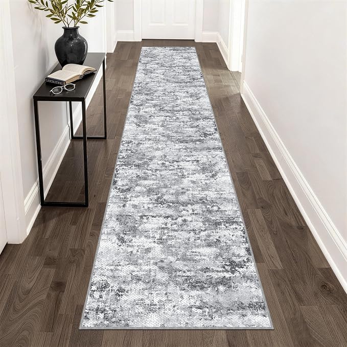 Runners for Hallways Ultra Non-Slip 2x10 Long Runner Rugs Washable Abstract by TTelephant