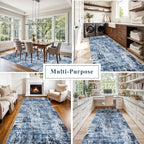 4x10 ft Extra Wide Hallway Rug – Non-Slip Washable Rubber-Backed Large Carpet - Image 4