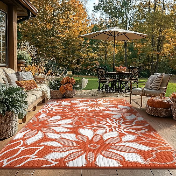 GENIMO Outdoor Rug Waterproof for Patio Decor, Large Area Rugs Mats for RV - Image 4