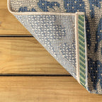 JONATHAN Y Floral Textured Weave Indoor Outdoor Runner Rug 2X20 Navy/Green - Image 6