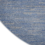 Nourison Home Nourison Essentials Blue Grey 4' x Round Area Rug - Image 8