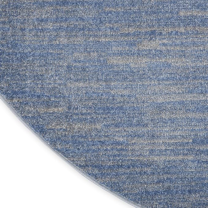 Nourison Home Nourison Essentials Blue Grey 8' x Round Area Rug - Image 8