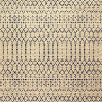 JONATHAN Y Moroccan Geometric Indoor Outdoor Square Area Rug 8X8 Beige/Navy - Image 8