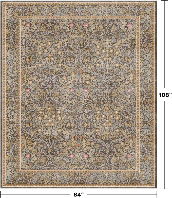 Boho 7x9 Brown Rug for Living Room - Image 2