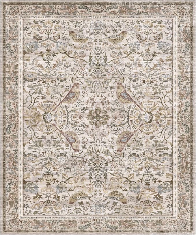 Washable Floral 10x12 Area Rug for Living Room - Image 4