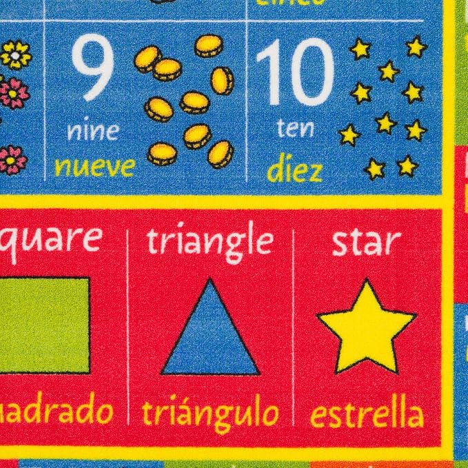KC Cubs Bilingual Educational Kids Rug – English & Spanish ABC Alphabet - Image 4