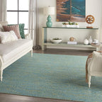 Nourison Home Nourison Essentials Blue Green 10' x 14' Area Rug by NourisonHome