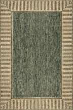 Nuloom Asha Green/Brown, Striped Border, Soft and Cozy, High Traffic, Easy Clean - Image 3