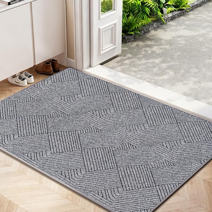 Indoor Door Mat 30"x47" Large, Low-Profile Welcome Front Door Mat Indoor by NaolotureHome