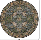 Washable Boho Round Rugs 8ft for Living Room, Ultra Soft Forest Large Circular - Image 2