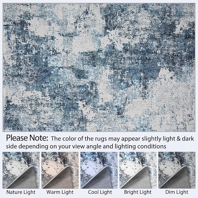 8x10 Area Rug for Living Room Bedroom: Large Washable Rug - Image 9
