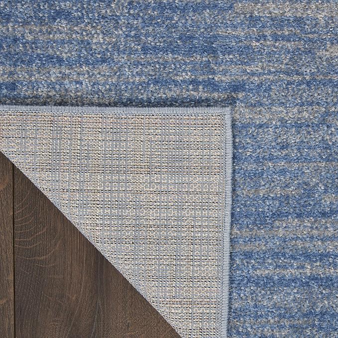 Nourison Home Nourison Essentials Blue Grey 2'2" x 7'6" Area Rug - Image 7