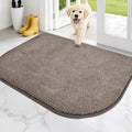 PURRUGS Dirt Trapping Door Mat Half Round 32" x 47", Non-Slip Machine Washable by PURRUGS
