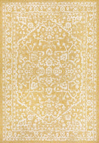JONATHAN Y Boho Medallion Indoor Outdoor Area Rug 4X6 Yellow/Cream, Malta - Image 8