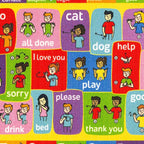 KC Cubs 8x10 ABC Alphabet ASL Sign Language Rug – Educational Non-Slip Carpet - Image 4
