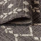 JONATHAN Y Moroccan Geometric Indoor Outdoor Area Rug 4X6 Black/Gray, Ourika - Image 5