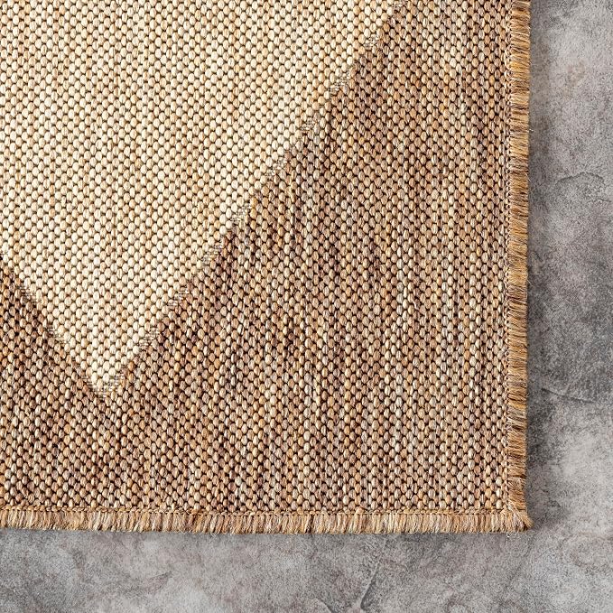 nuLOOM Outdoor Performance Collection Sabina Trellis Brown/Ivory, Soft and Cozy - Image 8