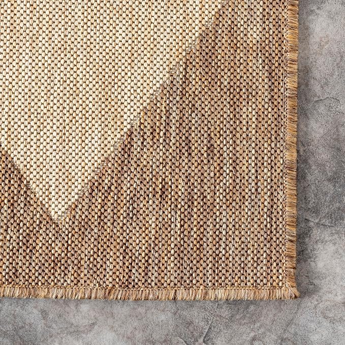 nuLOOM Outdoor Performance Collection Sabina Brown/Ivory, Soft and Cozy - Image 8
