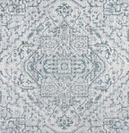 JONATHAN Y Boho Medallion Indoor Outdoor Square Area Rug 6X6 Teal/Gray - Image 8