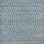 JONATHAN Y Moroccan Geometric Indoor Outdoor Square Area Rug 6X6 Teal/Gray - Image 8