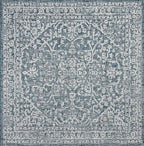 JONATHAN Y Boho Medallion Indoor Outdoor Square Area Rug 8X8 Teal/Gray - Image 8