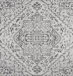 JONATHAN Y Boho Medallion Indoor Outdoor Square Area Rug 4X4 Black/Gray - Image 8